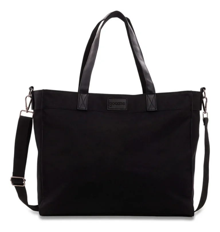 Bolsa Tote Daily Clear Gocase – Leve, Moderna E Minimalista Cor Preto Liso Níquel