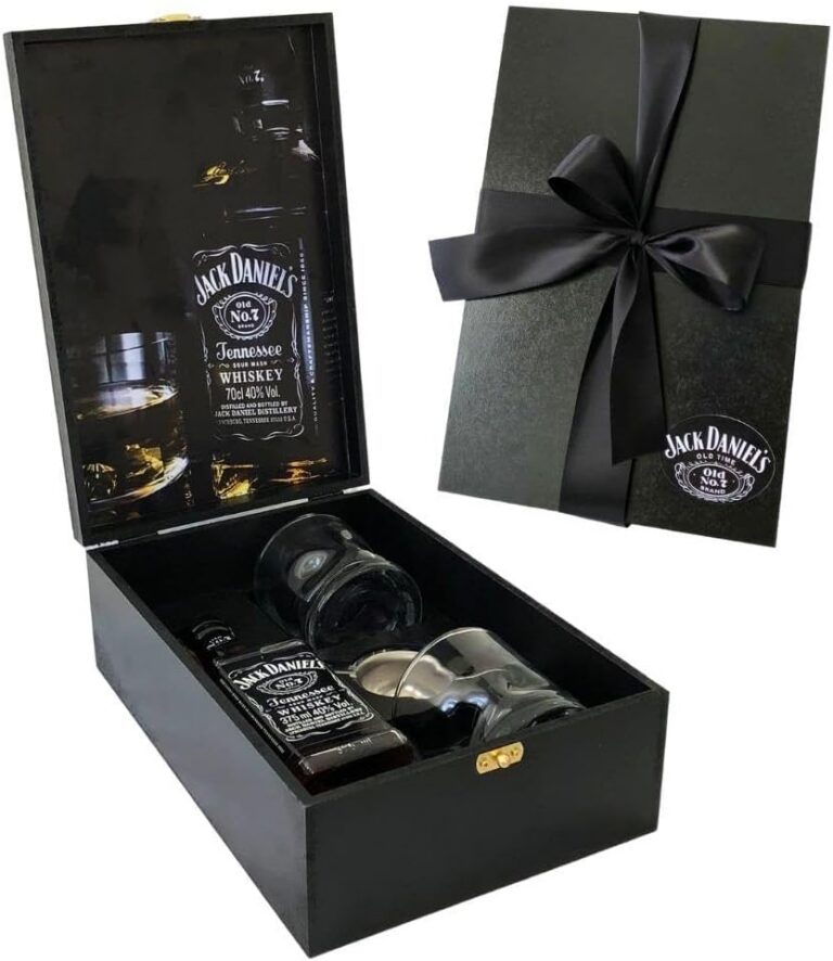 Box Presente Whisky 375ml com 2 Copos e Dosador – Kit Masculino Elegante para Natal, Dia dos Pais, Namorados, Aniversários e Corporativo
