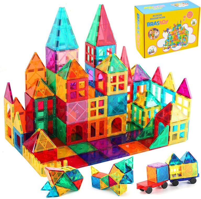 Brastoy Blocos de Montar Magnéticos Infantil Construção Brinquedo (65 Peças)