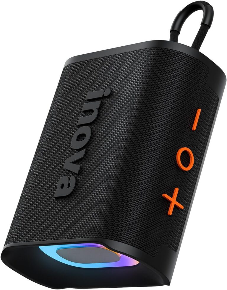 Caixa de Som, inava, Go-4 Pro, Bluetooth, Portátil,12h de reprodução, À Prova D’água IP67, Luzes RGB, TWS/FM/USB/TF(preto)
