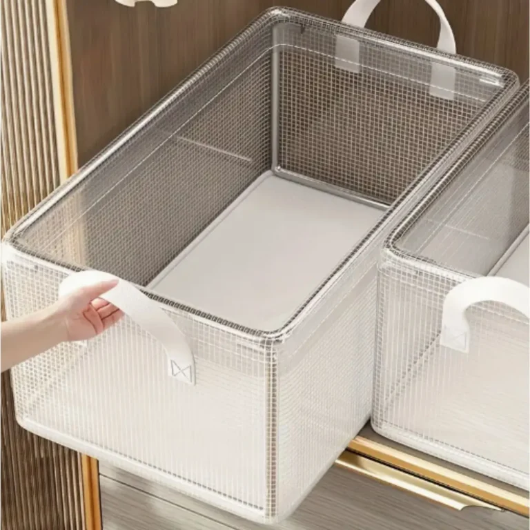 Cesto Organizador Retangular Novo Século Para Roupas Transparente Lisa