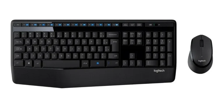 Combo Teclado E Mouse Sem Fio Logitech Mk345 Layout Abnt2 Preto