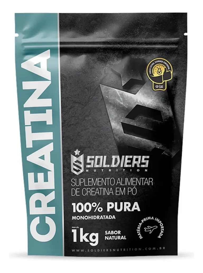 Creatina 1kg Suplemento Monohidratada Em Pó 100% Pura – Soldiers Nutrition Sem Sabor