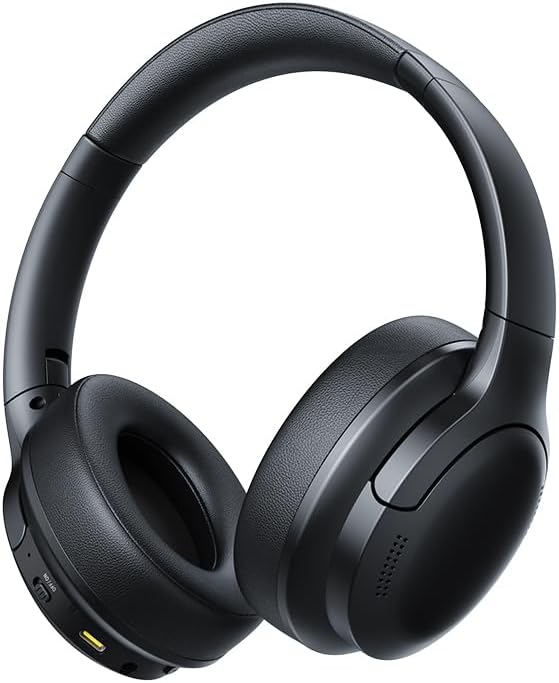 Fones de Ouvido Baseus Bass BH1 Lite com ENC, SuperBass 2.0, Áudio Hi-Res LDAC, 80h de Tempo de Reprodução, Design Dobrável e Confortável, Bluetooth 6.0 Preto