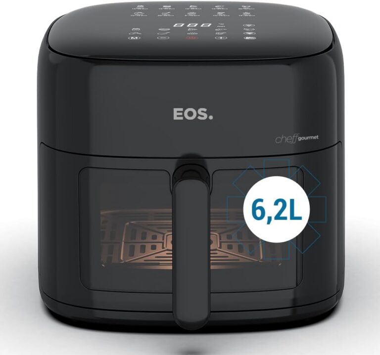 Fritadeira Sem Óleo Air Fryer Eos Chef Gourmet 6.2 Litros Compacta Digital Preto Eaf60p 110v