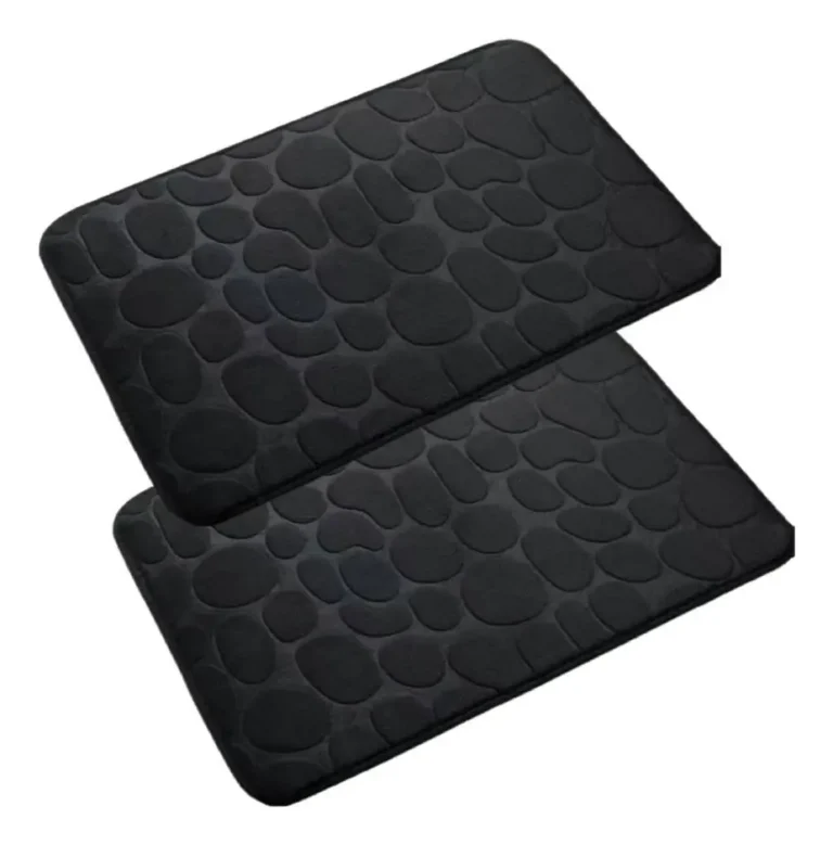 Kit2 Tapete Banheiro Soft Super Absorvete Anti Derrapante Preto