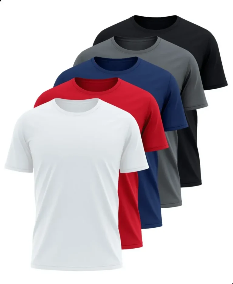 Kit 5 Camisetas Básicas Masculina Dry Fit Lisa Tradicional  Variado M