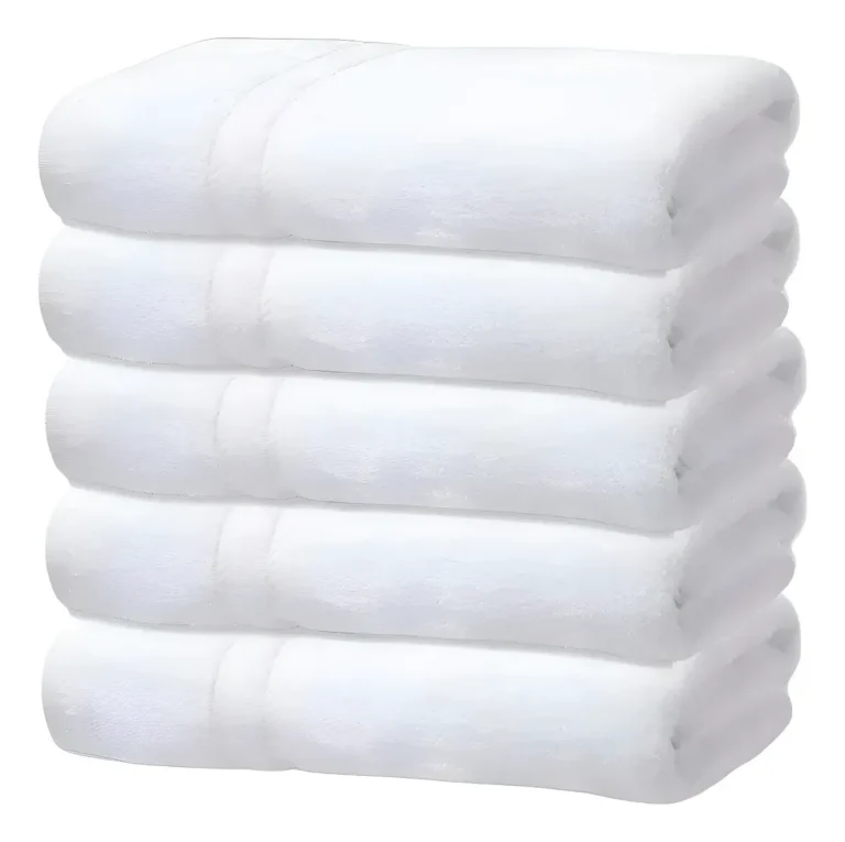 Kit 5 Toalhas Banho Gigante Grossa Hotel Luxo 75x150cm 480g Branco Hotel