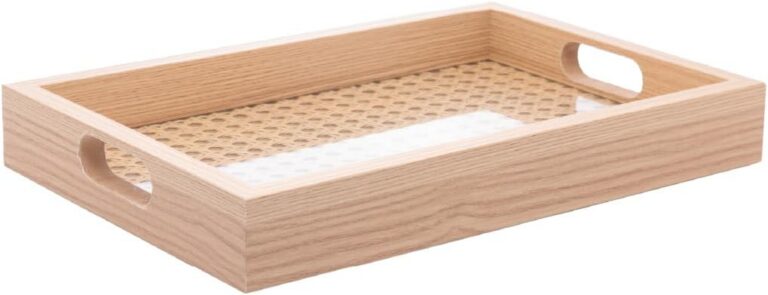 LYOR – Bandeja Retangular de Mdf com Fundo Treliça 35Cm x 4Cm x 25Cm