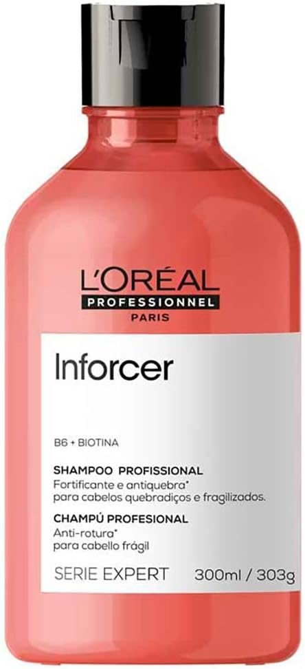 L’Oréal Professionnel Inforcer Shampoo Fortificante Antiqueda por Quebra, Crescimento Saudável Para Cabelos Frágeis e Quebradiços Com Biotina e Vitamina B6, 300ml