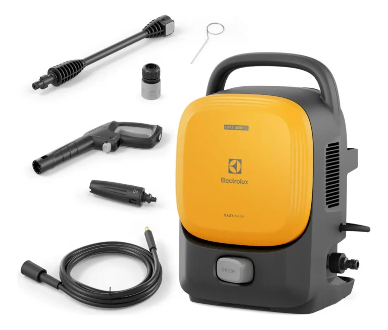 Lavadora De Alta Pressão Electrolux 1650psi 1400w De Potência Com Engate Rápido Easywash Lava Jato Lava Car Qws1650 Amarelo 127v 60 Hz