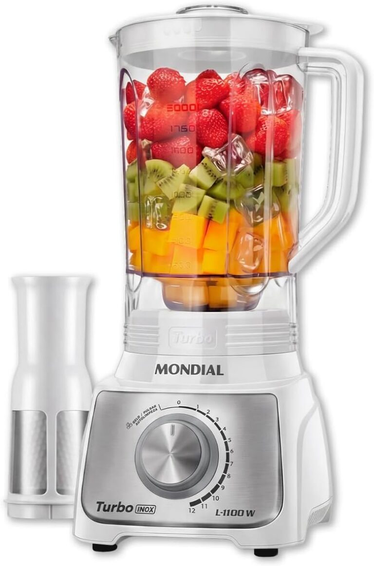 MONDIAL, Liquidificador Turbo Branco/Inox 1100W, 110V – L-1100-WI