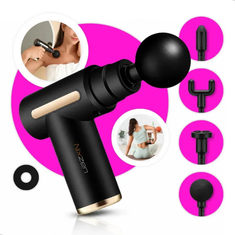 Massageador Pistola Elétrica Profissional Muscular Portátil Aparelho Fisioterapia Corporal 6 Velocidades 4 Cabeças De… 127/220v Aleatório
