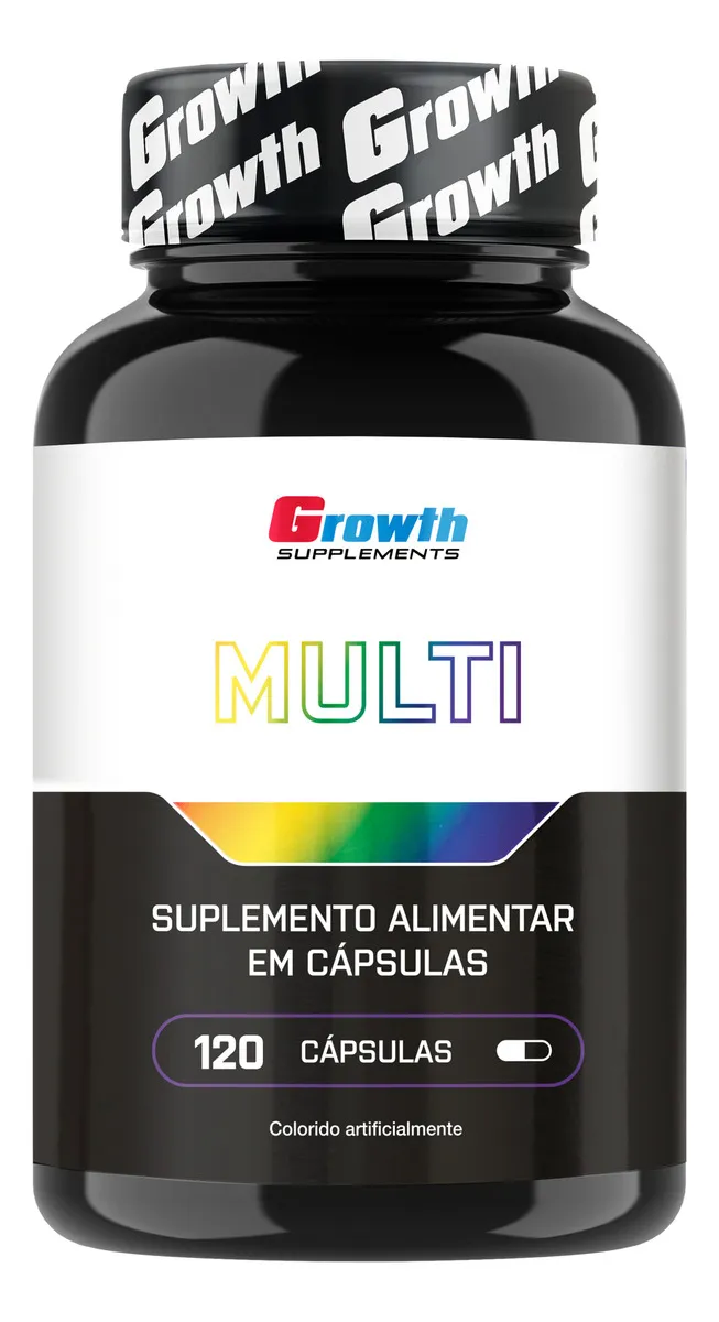 Multivitamínico 120 Cáps. Growth Supplements – Sabor Neutro (nova Fórmula)