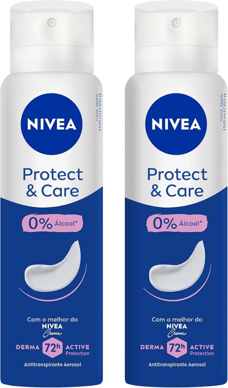 NIVEA Desodorante Aerossol Protect & Care 150 ml – Kit com 2 Unidades