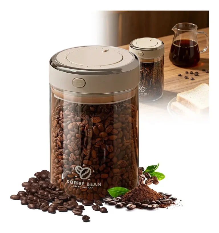 Pote Hermético E Data Vácuo Café Condimento 1100ml E Anti-umidade Para Conservação À Prova E Vedado Café, Grãos E Chá E Nozes Frescor Vidro De Borossilicato Alto Branco