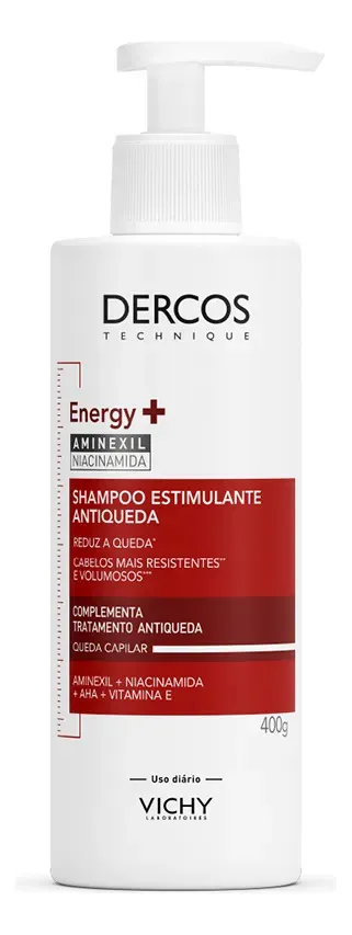 Shampoo Antiqueda Estimulante Com Aminexil, Dercos Energy+ Vichy, 400g