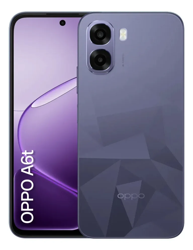 Smartphone Oppo A6t 128gb, 12gb Ram (4gb + 8gb Virtual Ram), Bateria Gigante De 6500mah, Processador Snapdragon, Tela 120hz, Ai Câmera, Ip64 – Violeta Violeta-escuro