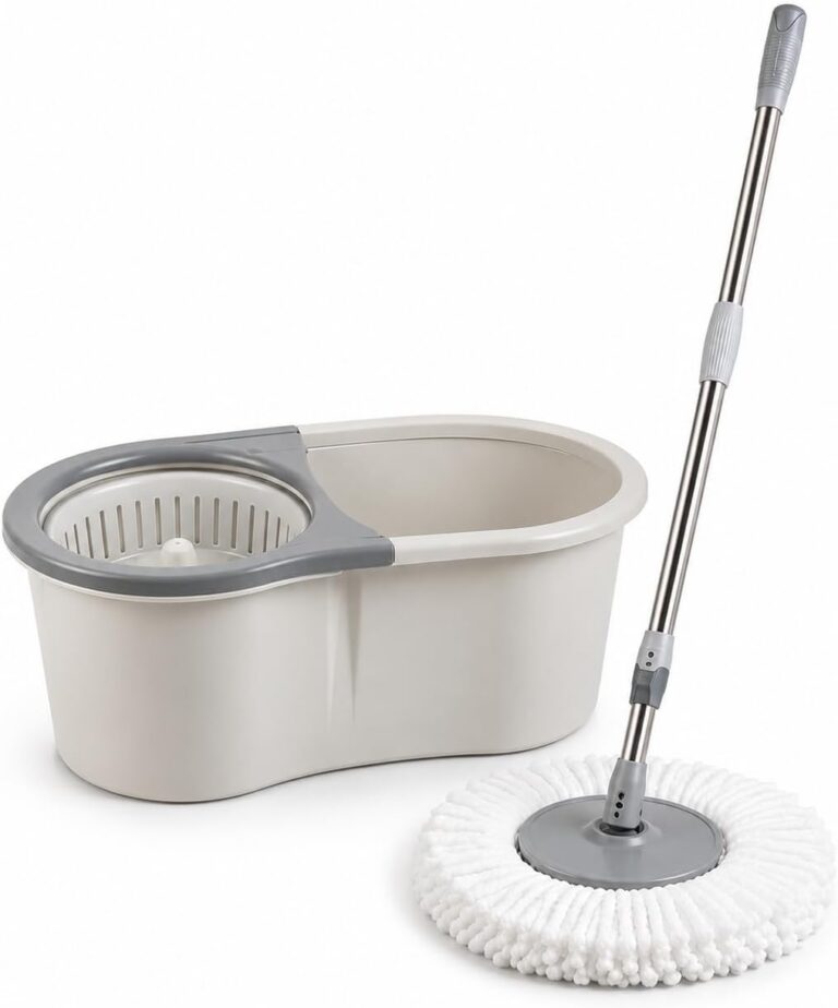 Super Mop com Centrífuga e Balde – Sistema de Limpeza Giratório com Esfregão em Microfibra