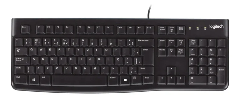 Teclado Com Fio Usb Logitech K120 Com Layout Abnt2 Preto Português Brasil