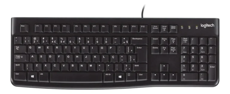Teclado Com Fio Usb Logitech K120 Com Layout Abnt2 Preto Português Brasil