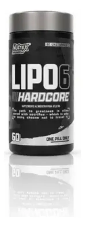 Termogênico Lipo 6 Hardcore 60 Caps Nutrex  Sem Sabor