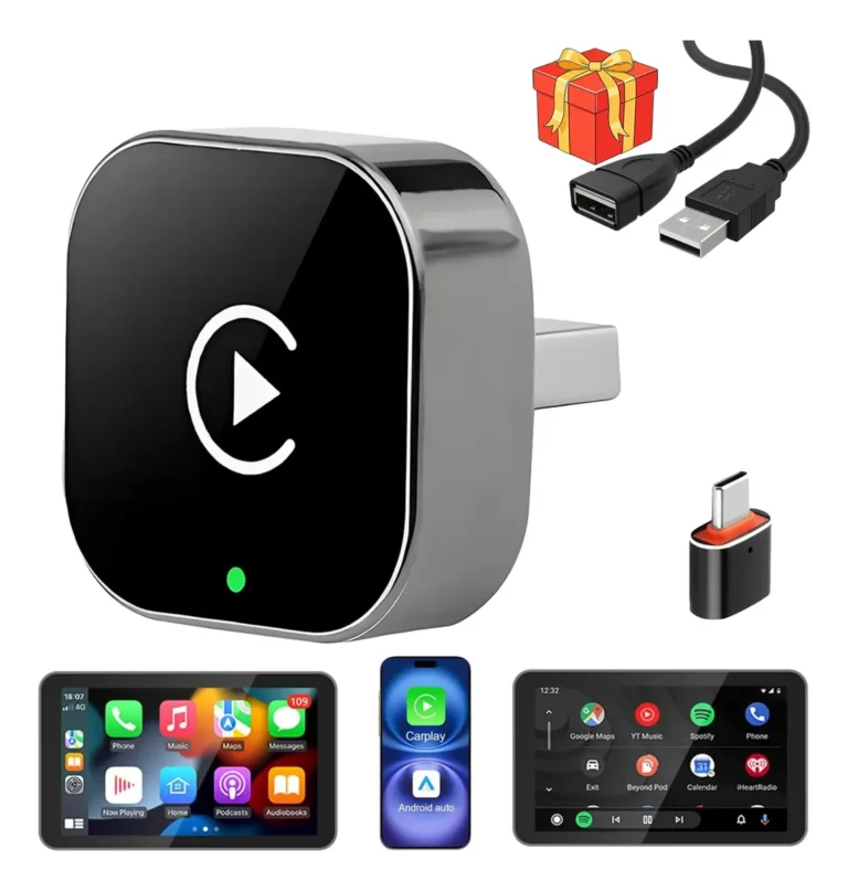 Adaptador Car Play Para Ios Android Auto Sem Fio 2 Em 1