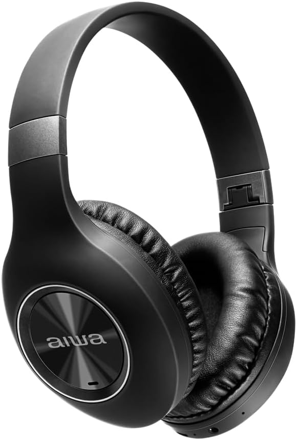 Aiwa Fone de Ouvido Headphone Bluetooth, ANC – Cancelamento de ruído, dobrável – AWS-HP-02-B
