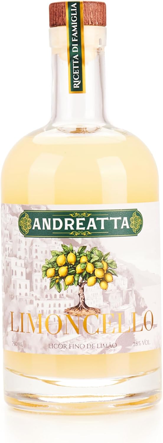 Andreatta Limoncello | Garrafa 750ml | Licor Fino de Limão Siciliano 100% Natural