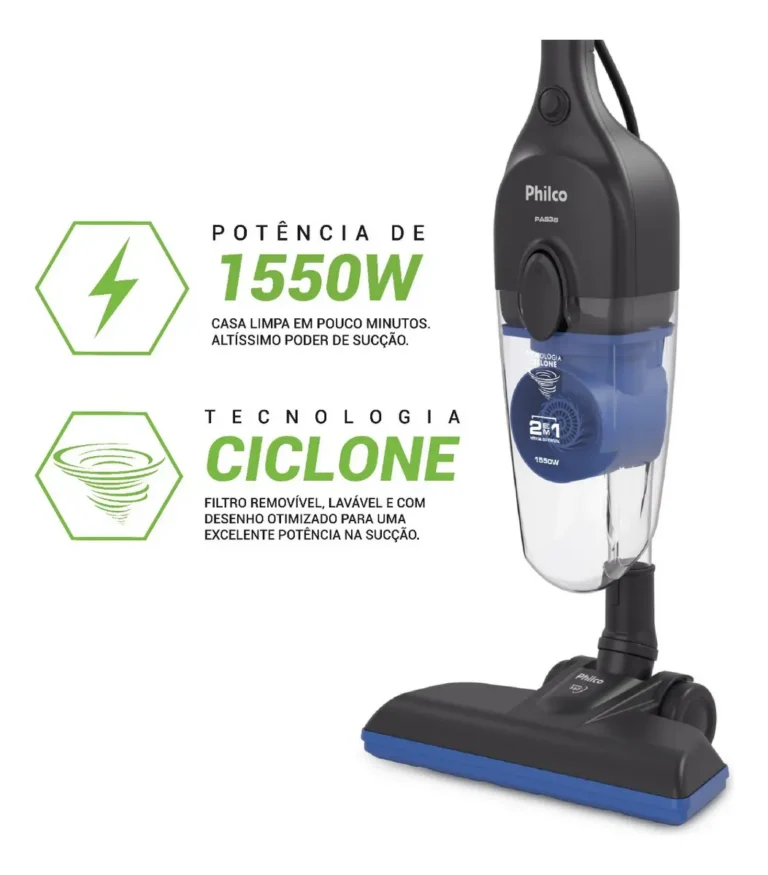 Aspirador De Po Philco Pas38 1550w – Cinza Com Azul