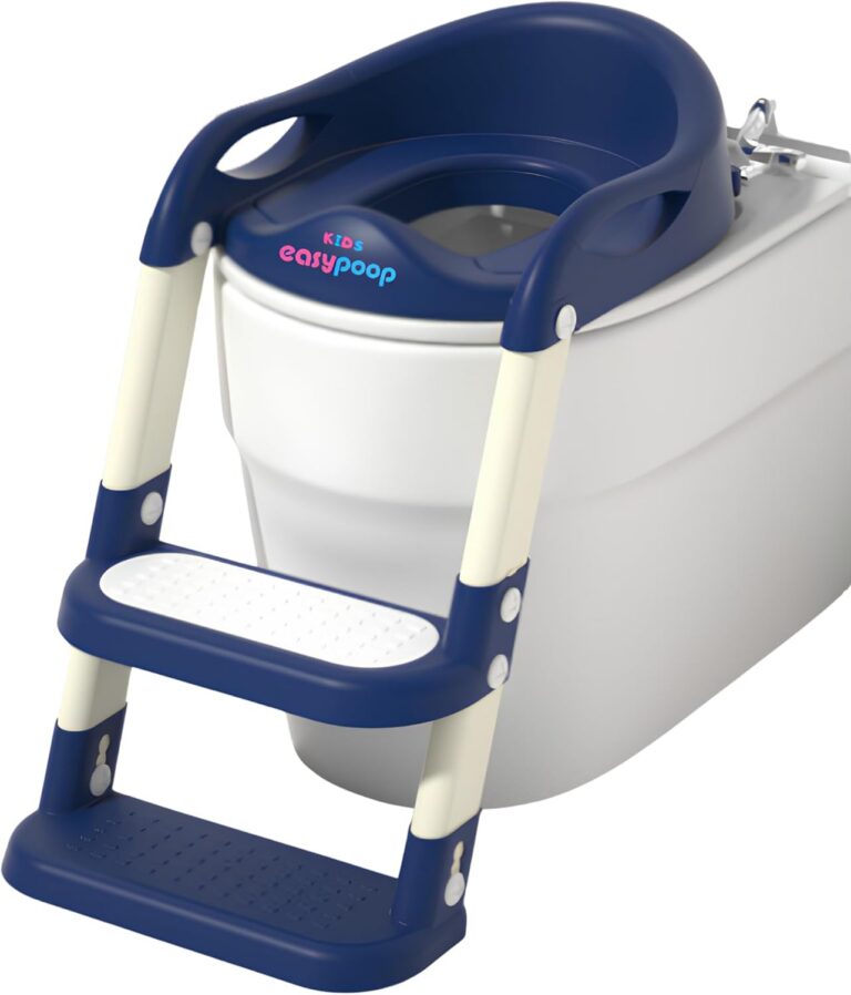 Assento Redutor Infantil EASYPOOP Kids Desfralde Bebê Para Vaso Sanitário Troninho com Escada