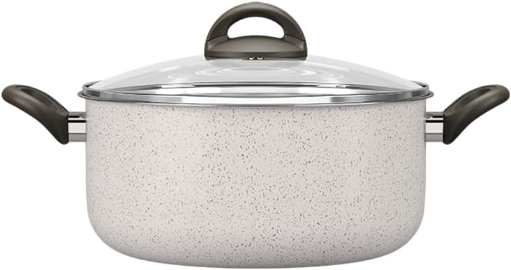 Brinox – Caçarola com Tampa 24Cm 4,5L Ceramic Life Suprema – Vanilla