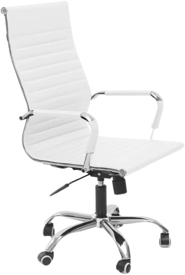Cadeira de Escritório Esteirinha Base Cromada com Rodinha Fortt Bilbao Branca – Cef01-b