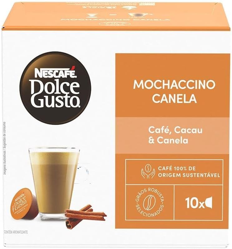 Café em Cápsula NESCAFÉ DOLCE GUSTO Mochaccino Canela 10 Cápsulas