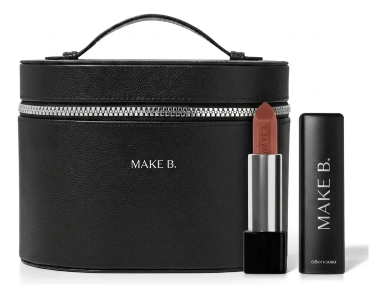 Combo Make B.: Batom Vermelho 3,9g +nécessaire Preto Com Alç 52049