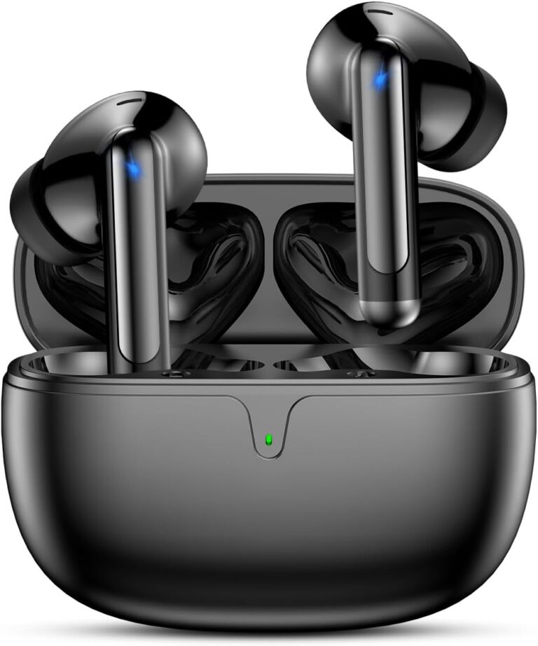 Fones de Ouvido Bluetooth 5.3 Fones de Ouvido Sem Fio 42 Horas de Reprodução Fones de Ouvido Esportivos com IPX5 à Prova d’Água Fones de Ouvido de Graves Profundos para iOS Android, Preto