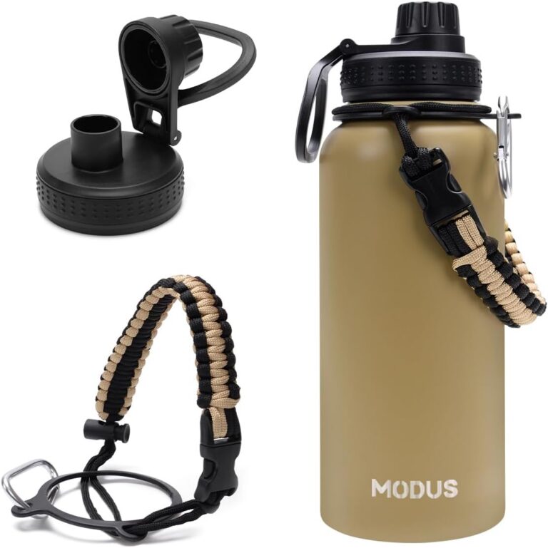 Garrafa Térmica De Água Isolada 950ml De Aço Inox Com Alça