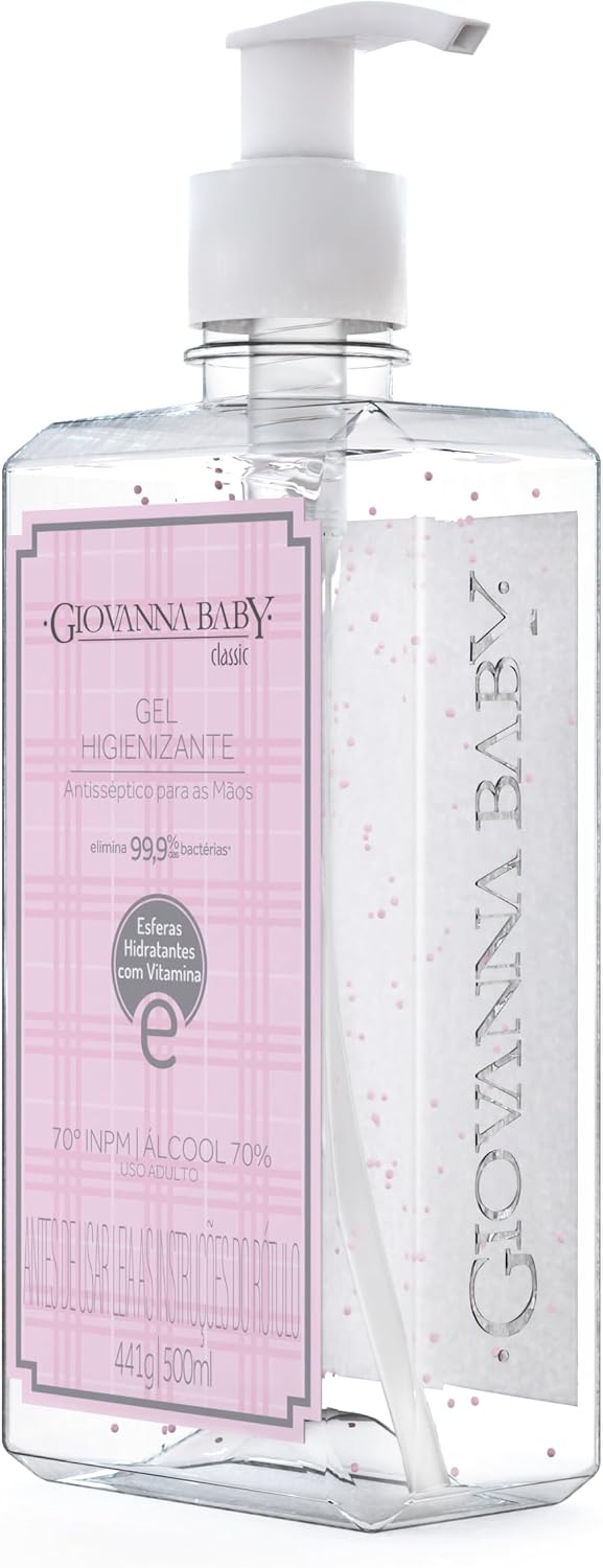 Gel Higienizante 70% Classic 500Ml, GIOVANNA BABY, Rosa