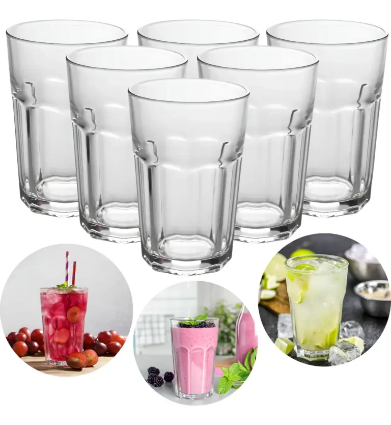 Jogo de Copos Vidro Grosso 420ml 6pçs Ke Home Transparente