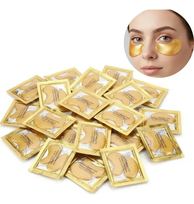 Kit 10 Máscara Ouro Colágeno Hidratante Olheiras Linhas Fina Todo Tipo De Pele