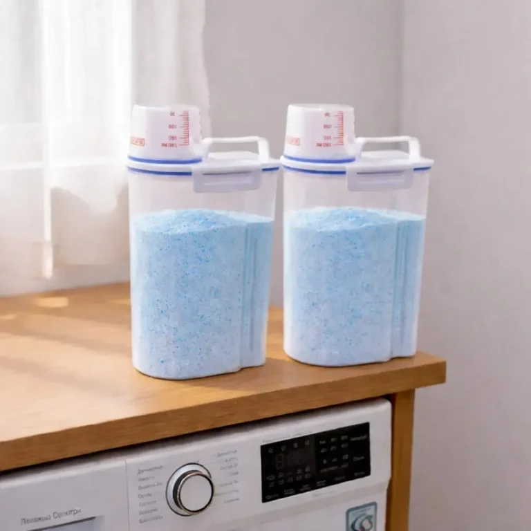 Kit 2 Unid Porta Sabão Em Pó 2,5l Dispenser Amaciante Lavan Transparente