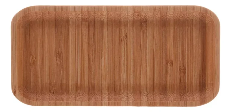 Kit 3 Bandejas De Bambu Retangular Para Cozinha 20x10cm Peti Lyor Hire