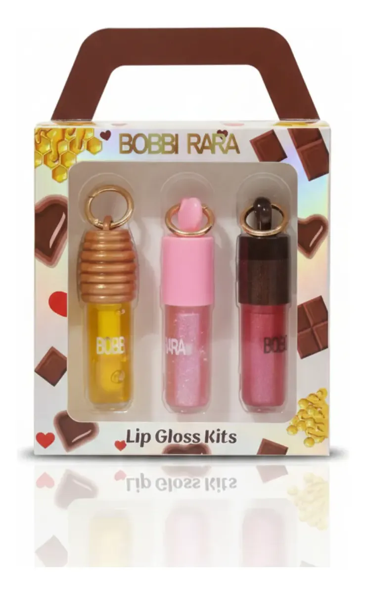 Kit 3 Lip Gloss Bobbi Rara Brilho Labial Colecionável Pocket 3 Tons