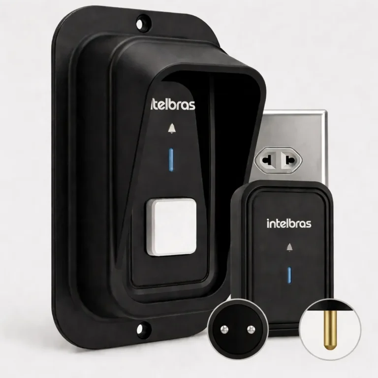 Kit Campainha Intelbras Cib 101 + Protetor Antivandalismo Preto 127/220v