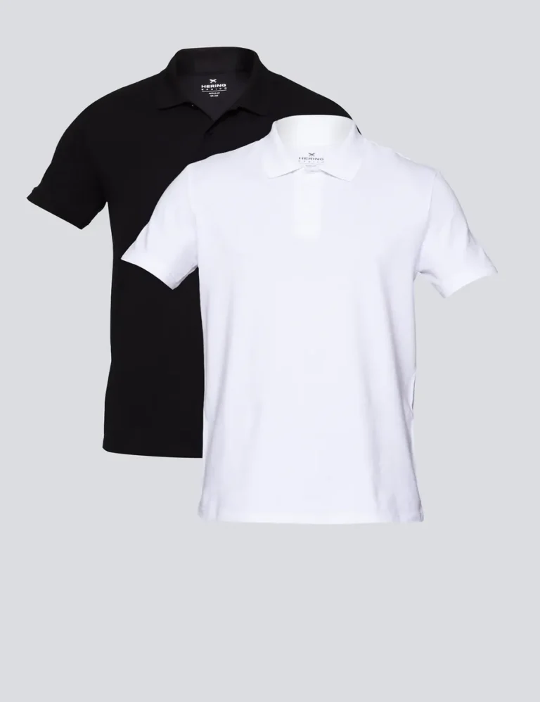 Kit Com 2 Camisas Polo Lisa Hering 3m7t1aen Preto E Branco Lisa P