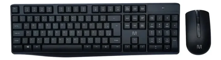 Kit Teclado e Mouse Sem Fio Slim Multilaser – Design Elegante e Silencioso – TC270