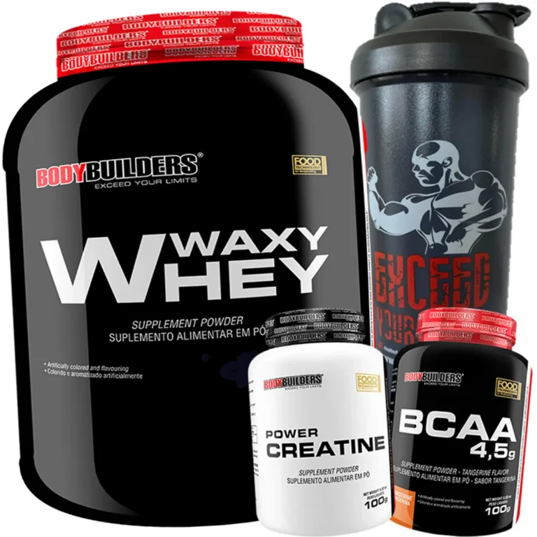 Kit Whey Protein 2kg Chocolate + Creatina + Bcaa + Coqueteleira – Bodybuilders