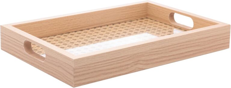 LYOR – Bandeja Retangular de Mdf com Fundo Treliça 30cm x 4cm x 20cm