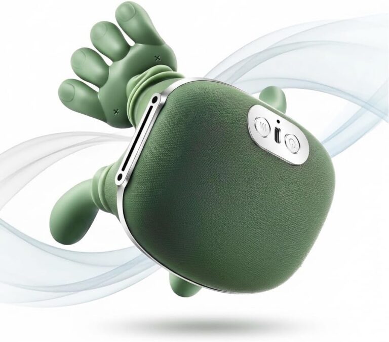 Massageador Pescoço Ombro Recarregável Maozinha Calmante Deep 4D com Aquecimento Infravermelho e 3 Velocidades para Alívio Muscular, Portátil e Ergonômico