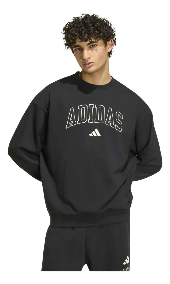 Moletom Masculino Esportivo adidas M Preto Liso